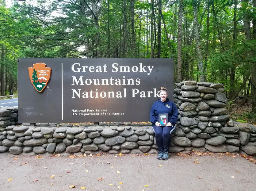 Great Smoky Mountain entrance sign in Gatlinburg, Tennessee