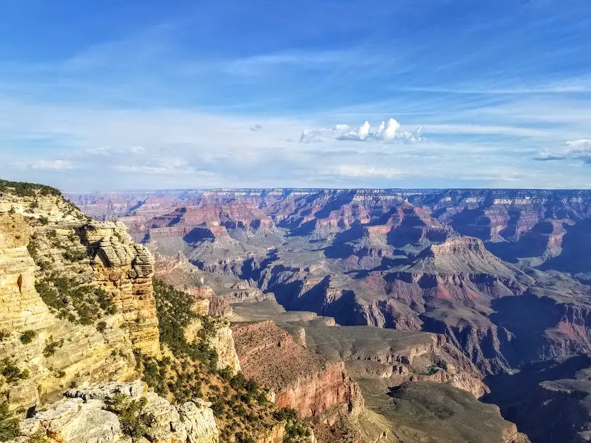 Looking out over the Grand Canyon in Arizona